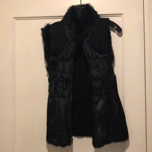 Linda Richards Luxury Fur/Sweater Reversible Vest